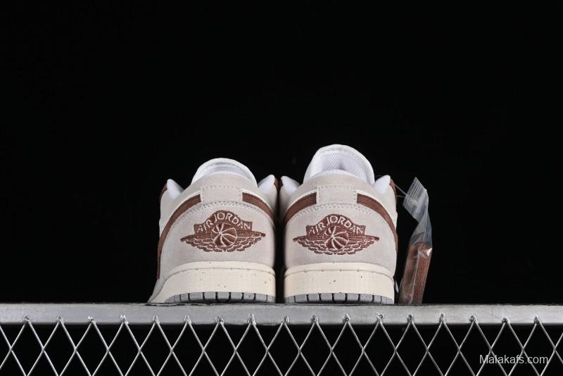 Nike Air Jordan 1 Low Retro Casual Sneakers in Grey Tan - HF1567-200