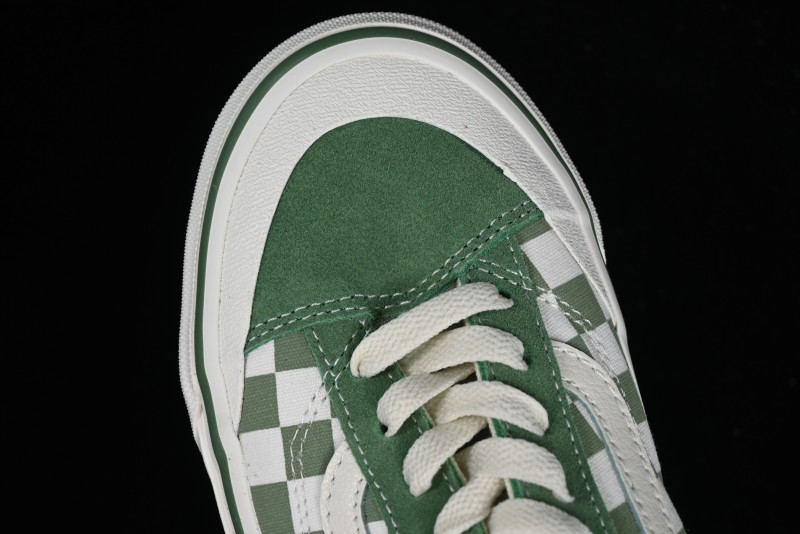 Vans Old Skool Reissue 136 Checkerboard Green Retro Canvas Shoes - VN000MT6V0N