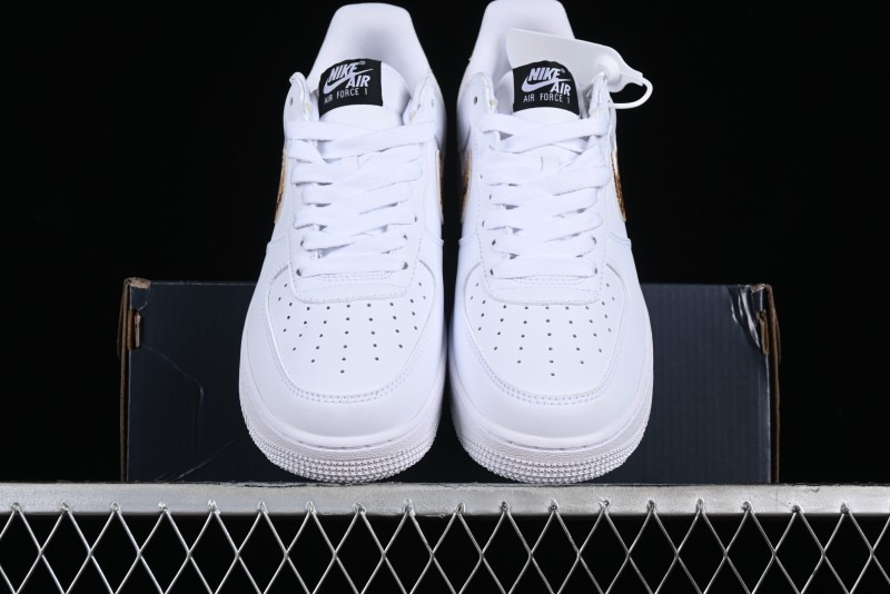 Nike Air Force 1 '07 Low Casual Sneakers with Full-Length Air Cushion - AO1635-100