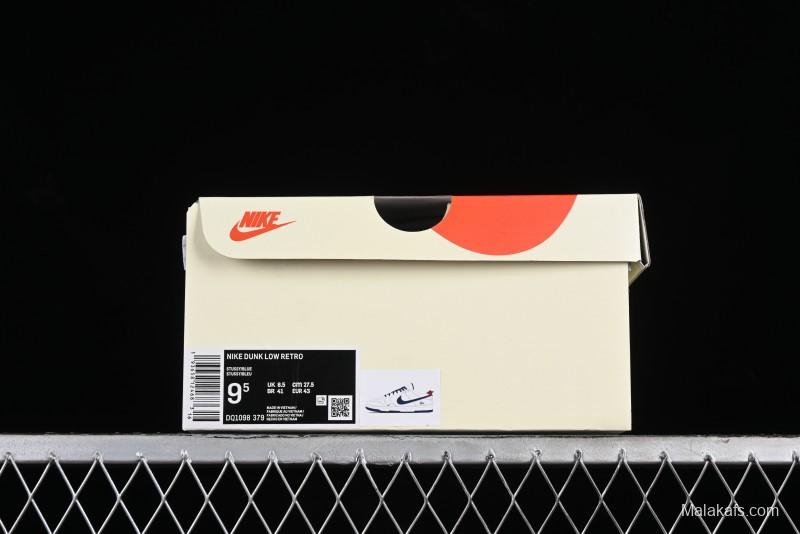 Stussy x Nike SB Dunk Low Anniversary Custom Sneakers with Blue Swoosh - DQ1098-379