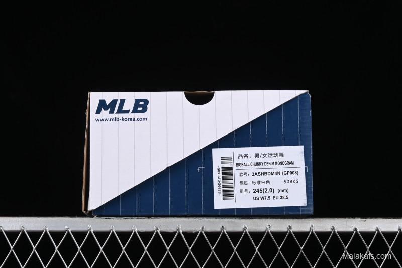 New York Yankees MLB Bigball Chunky Denim Monogram Platform Sandals - 3ASHBDM4N50BKS