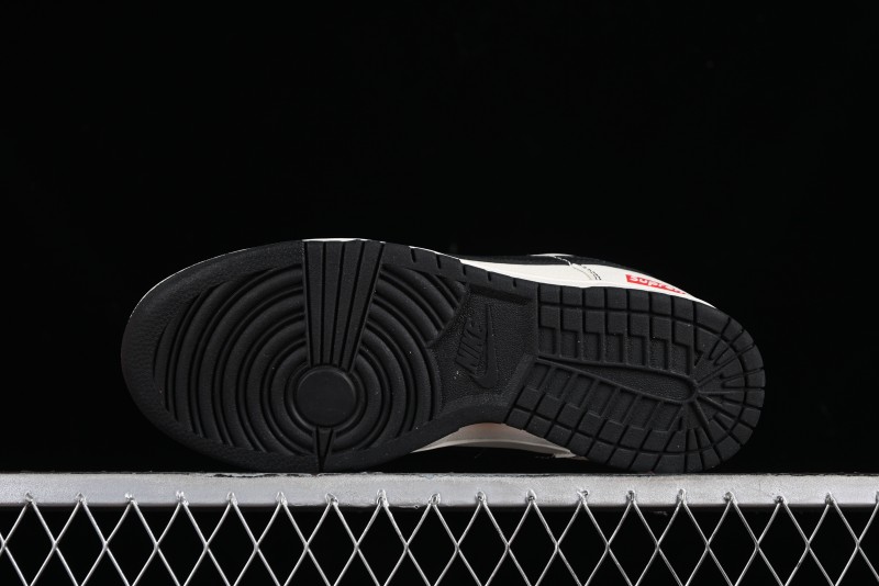 Nike SB Dunk Low Supreme Collaboration - Beige Black Line Anniversary Customized Low-Top Casual Skate Shoes - XX2025-316