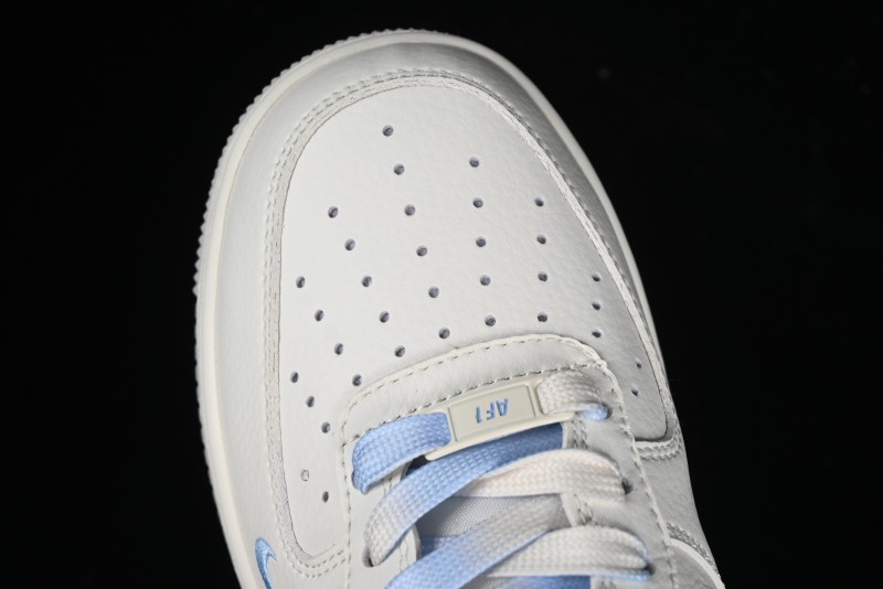 Nike Air Force 1 '07 Low Supreme Collaboration - White Blue Colorblock Low-Top Casual Sneakers BB9599-202