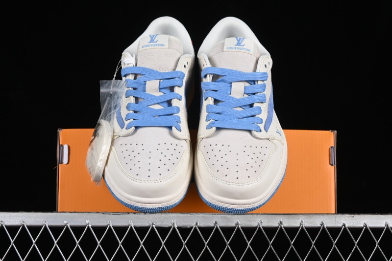 Nike Travis Scott x Fragment Design x Air Jordan 1 Low OG SP AJ1 LV Collaboration Casual Sneakers - XY2688-101