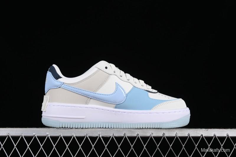 Nike Air Force 1 Shadow Lightweight Elevated Low-Top Versatile Sneakers - DZ1847-107