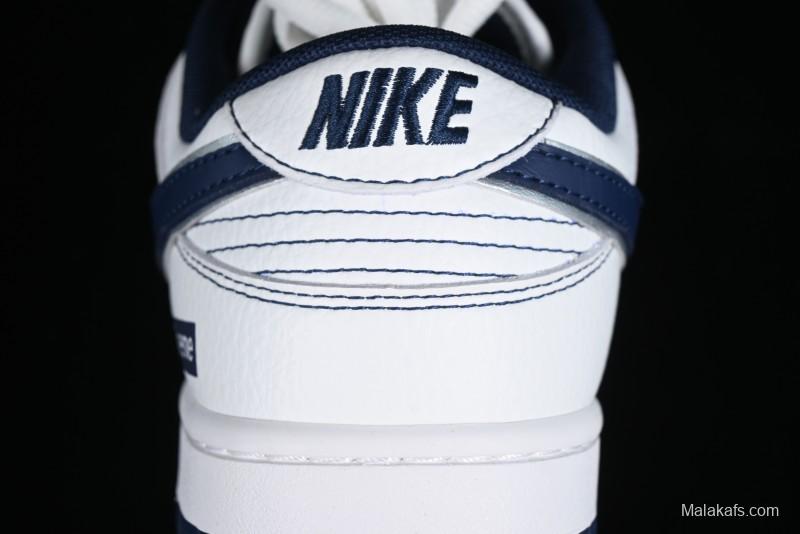 Nike Supreme x SB Dunk Low Collaboration - Navy Blue Anniversary High-End Custom Low-Top Casual Skate Shoes - DY1503-005