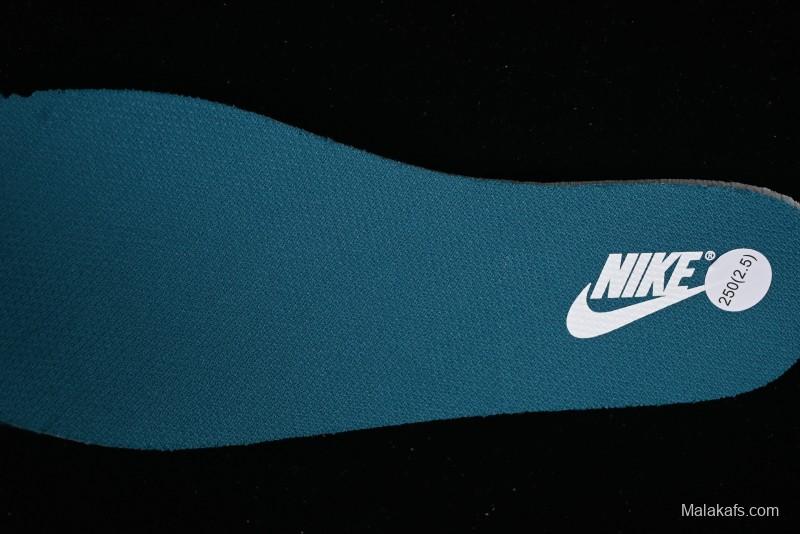 Nike Dunk Low SB Skateboarding Shoes in White and Geode Teal - DD1503-301