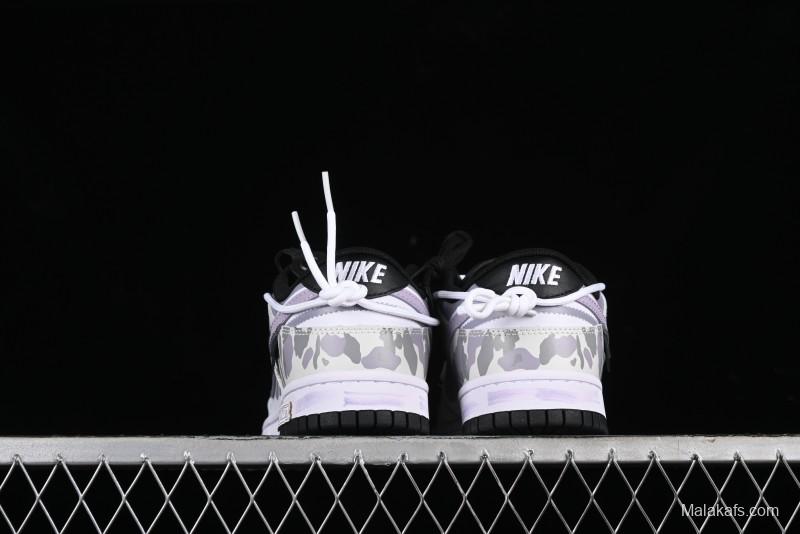 Nike Dunk Low SB Special Mission Camo Navy Black White Purple Grey Skateboarding Shoes - DD1391-100