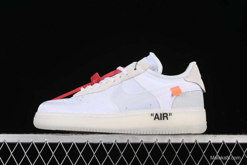 Nike Off White x Air Force 1 Low OW Transparent White Sneakers - AO4606-100