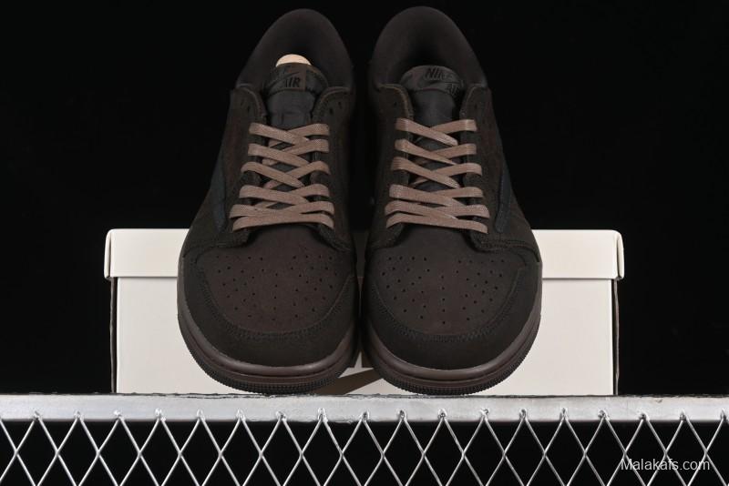 Nike Travis Scott x Air Jordan 1 Low OG AJ1 Reverse Swoosh Sneakers - DM7866-202