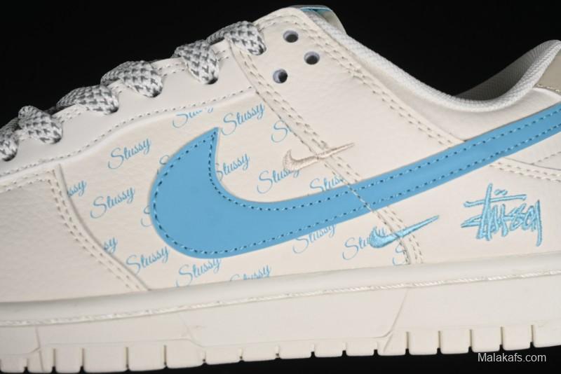 Nike SB Dunk Low Stussy Anniversary Custom Low-Top Casual Skate Shoes - SJ2068-281