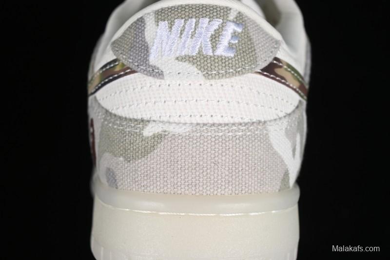 Nike SB Dunk Low Bape Collaboration - Crystal Camouflage Anniversary Custom Low-Top Casual Skate Shoes - JH8040-941