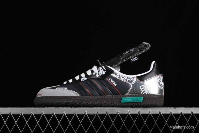 Adidas Originals Samba OG Low Top Casual Sneakers with Panda Mischief Design - IG1024