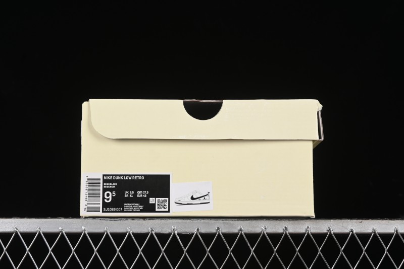 Nike SB Dunk Low Carhartt Collaboration - Off White Black Swoosh Anniversary Customized Low-Top Casual Skate Shoes - SJ1089-007