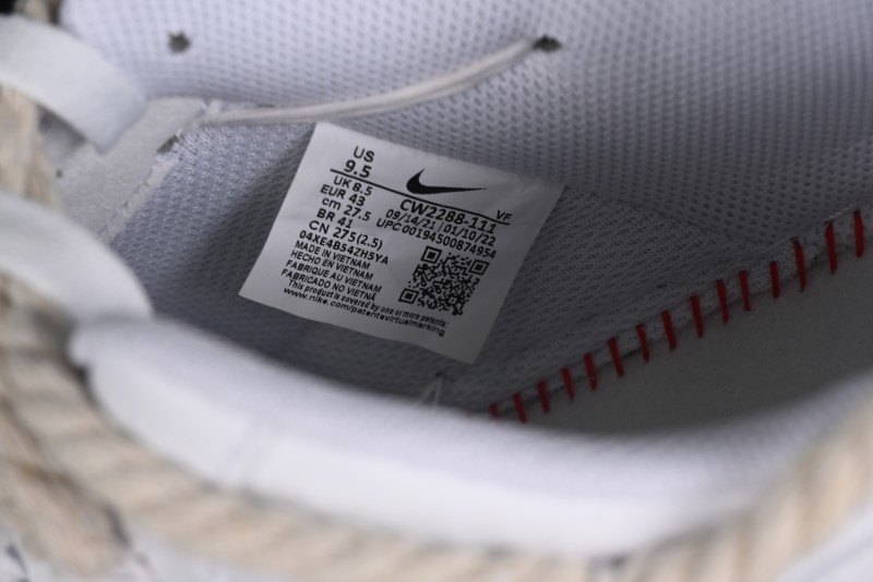 Nike Air Force 1 '07 Low White Deconstructed Casual Sneakers - CW2288-046