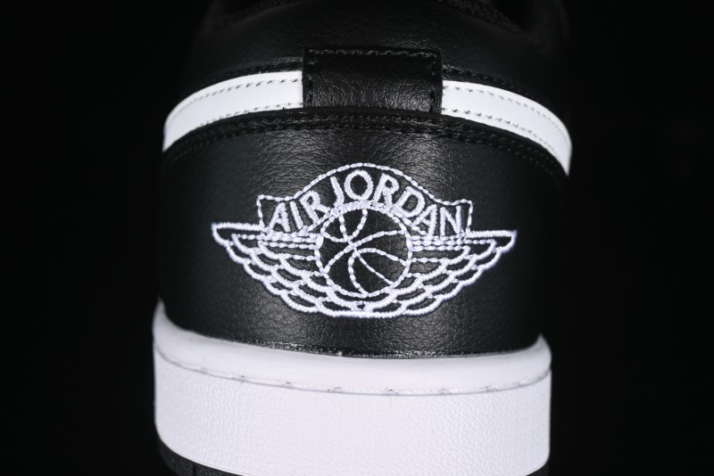 Nike Air Jordan 1 Low Retro Basketball Shoes in Black and White - 553558-043