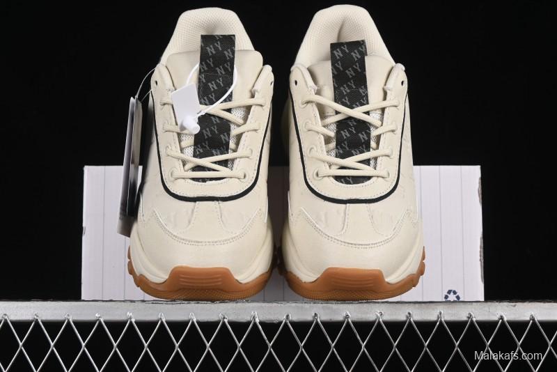 New York Yankees MLB Bigball Chunky Embo Monogram Thick Sole Sandals - 3ASHBEM4N50IVS