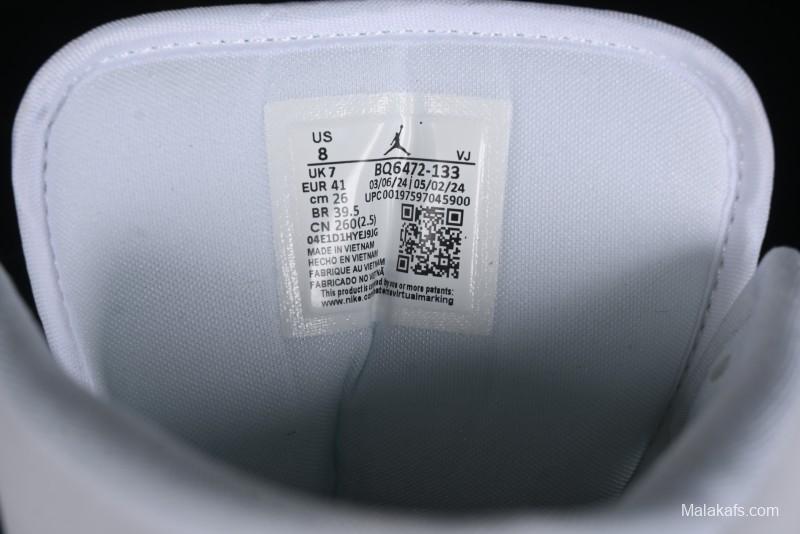 Nike Air Jordan 1 Mid Basketball Shoes in White/Oxidized Green - BQ6472-133