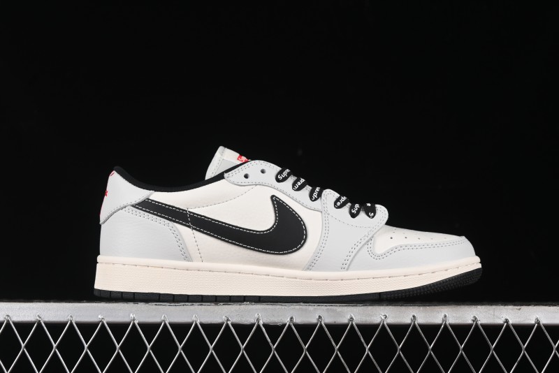 Nike Travis Scott x Fragment Design x Air Jordan 1 Low OG SP AJ1 Supreme Collaboration - Mist Blue Low-top Casual Sneakers - SJ2068-119