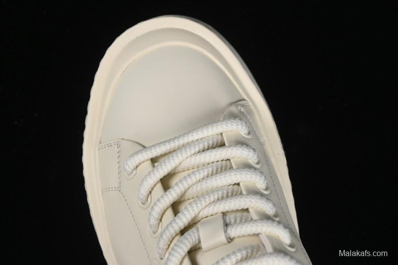ECCO Street Light Series Autumn Platform Round Toe Versatile Casual White Sneakers 63311901002