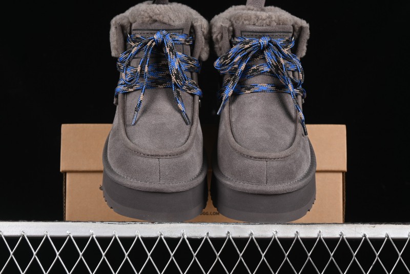 UGG Classic Mini II Fur Lace-Up Platform Mini Boots with Treadlite Outsole - 1143954