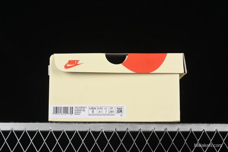 Nike Air Jordan 1 Low OG SP Travis Scott x Fragment Design Collaboration Sneakers - SJ2068-129