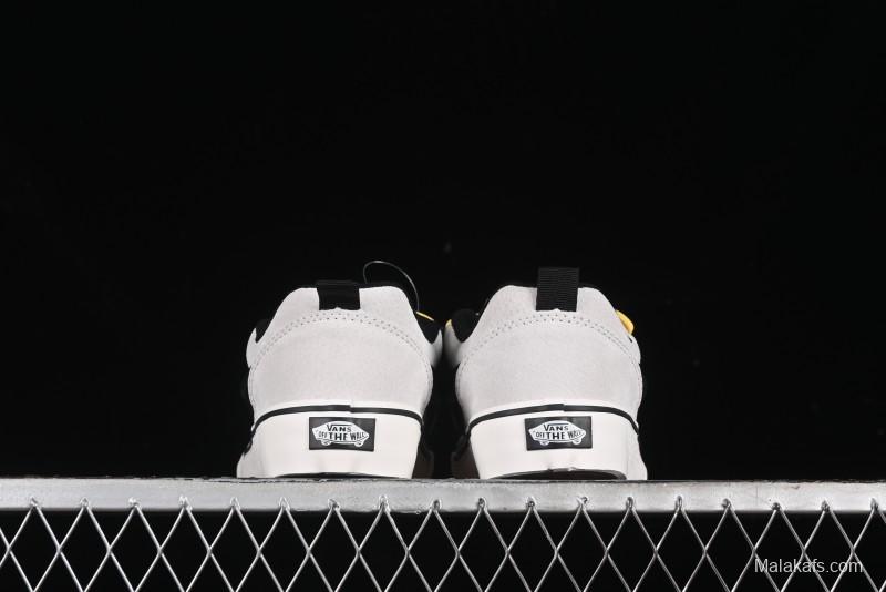 Vans Knu Skool Low Top Retro Casual Vulcanized Sneakers in Grey Black - VN000CZUVA3