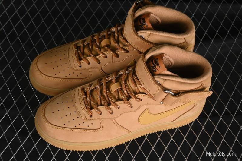 Nike Air Force 1 '07 Mid Suede Casual Sneakers in Wheat - DJ9158-200
