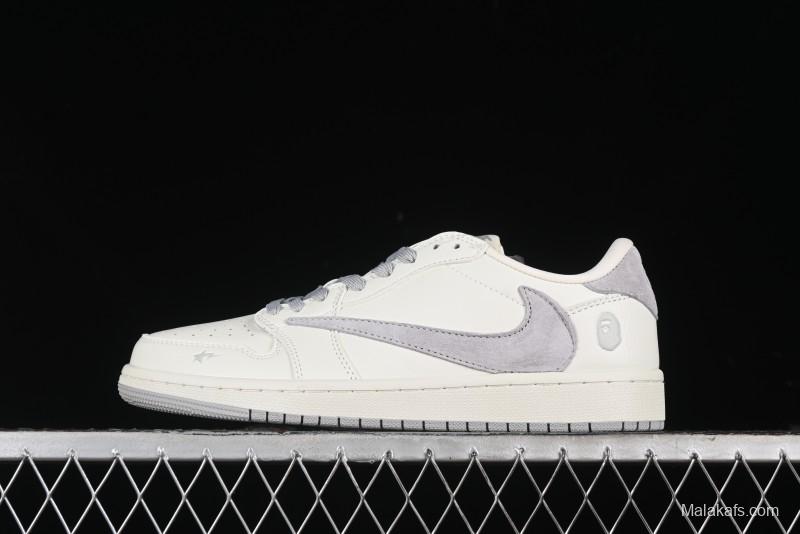 Nike Travis Scott x Fragment Design x Air Jordan 1 Low OG SP AJ1 Casual Sneakers - JH6088-701