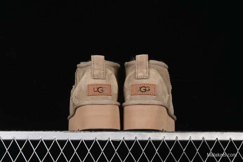 UGG Classic Ultra Mini Platform 3CM Short Boots with Genuine Shearling - 1135092