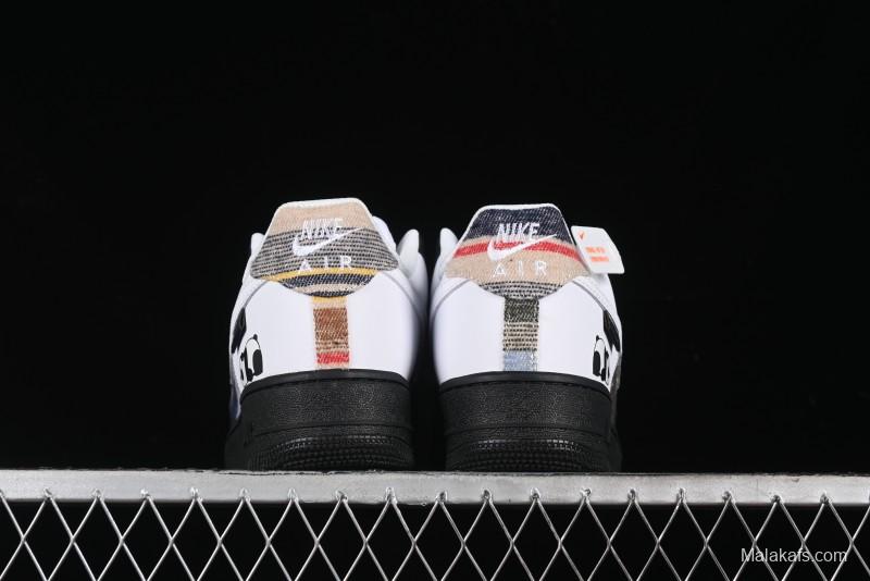 Nike Air Force 1 '07 Low Casual Sneakers with Lazy Panda Design - CW1188-768