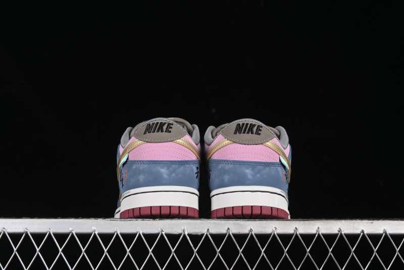 Nike Dunk Low Retro Deconstructed Casual Sneakers with Black Myth Wukong Theme Cloud Dragon Pattern - WK0820-001