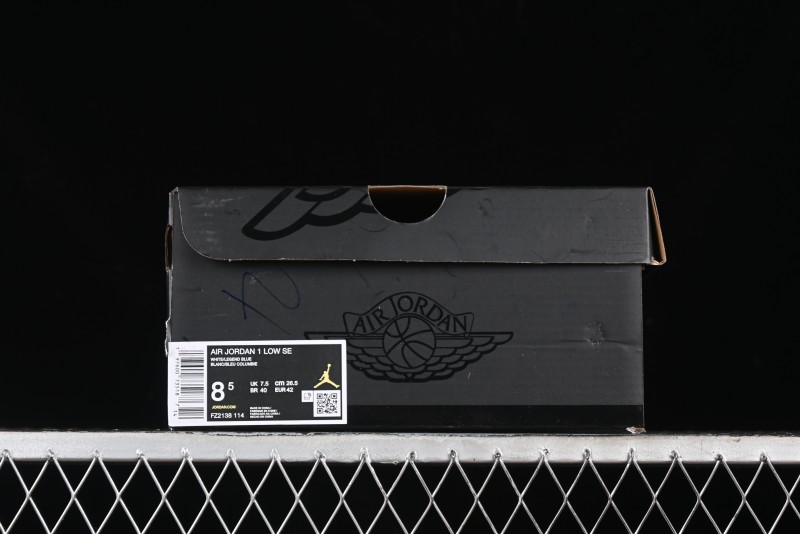 Nike Air Jordan 1 Low AJ1 Patent Blue Casual Sneakers - FZ2138-114