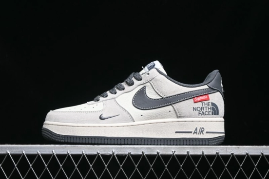 Nike Air Force 1 '07 Low Supreme The North Face Collaboration - Grey Black Red Logo - XZ6188-112