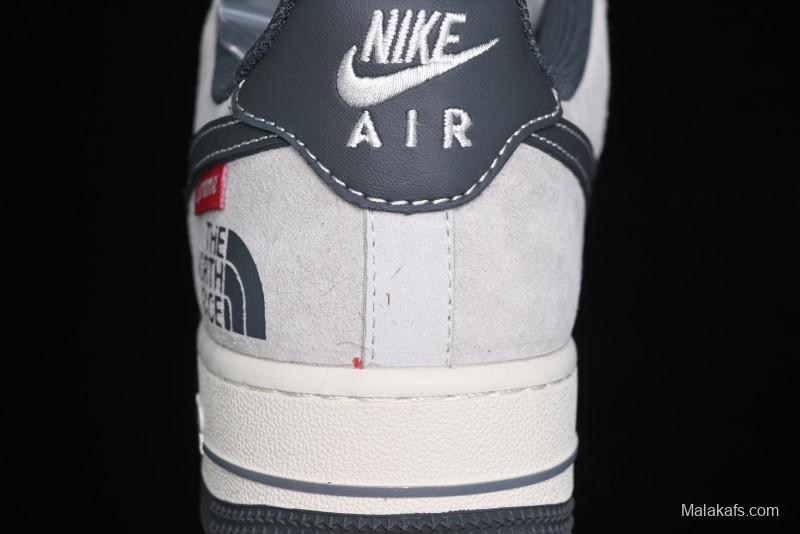 Nike Air Force 1 '07 Low Supreme The North Face Collaboration - Grey Black Red Logo - XZ6188-112