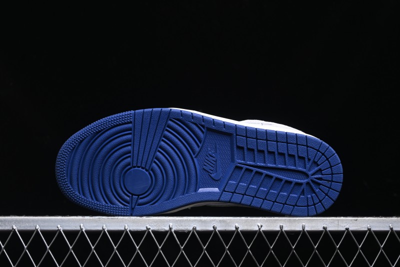 Nike Air Jordan 1 Low Stussy Collaboration - Premium Custom Retro Basketball Shoes with Blue-Grey Accents - DM9188-006