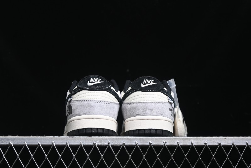 Nike SB Dunk Low The North Face Collaboration - Grey Black Double Swoosh Anniversary Custom Low-Top Casual Skate Shoes - XX3168-108