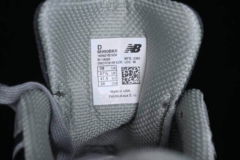 New Balance 990 Series High-End Made in USA Retro Casual Running Shoes - M990BK6