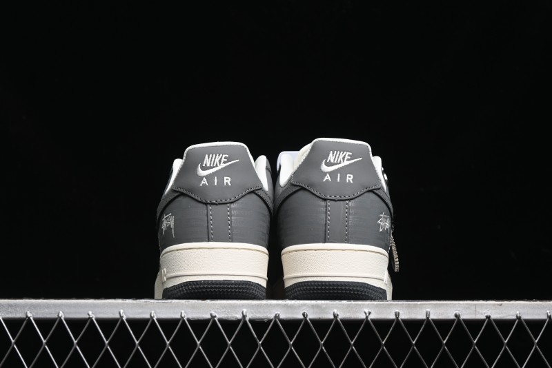 Nike Air Force 1 '07 Low Stussy Collaboration - Light Bone Shadow Low-Top Casual Sneakers - DF0180-008
