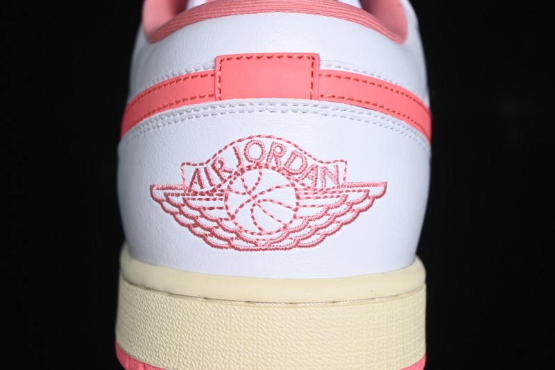 Nike Air Jordan 1 Low AJ1 White Pink Low-Top Casual Sneakers - DC0774-109