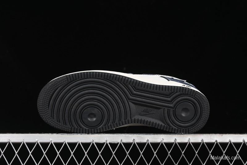 Nike Air Force 1 '07 Low Supreme Casual Sneakers in White-Blue Shadow - KK1988-009