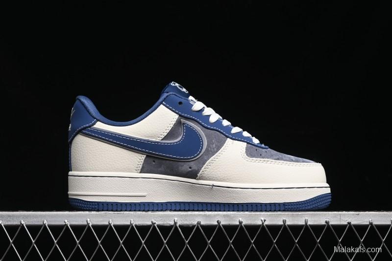 Nike Air Force 1 '07 Low Violent Bear Collaboration - Grey Beige Blue Low-Top Casual Sneakers - KK1988-017