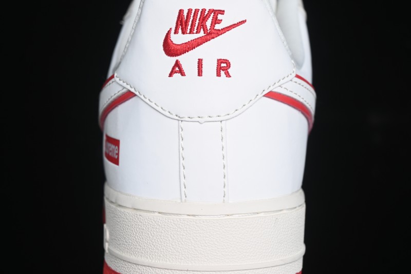 Nike Air Force 1 '07 Low Supreme Casual Sneakers in White/Red - DF0188-011