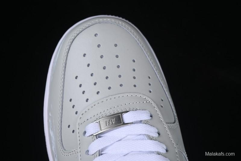 Nike Air Force 1 '07 Low Shadow Knight Grey White Black Casual Sneakers - CW2288-111