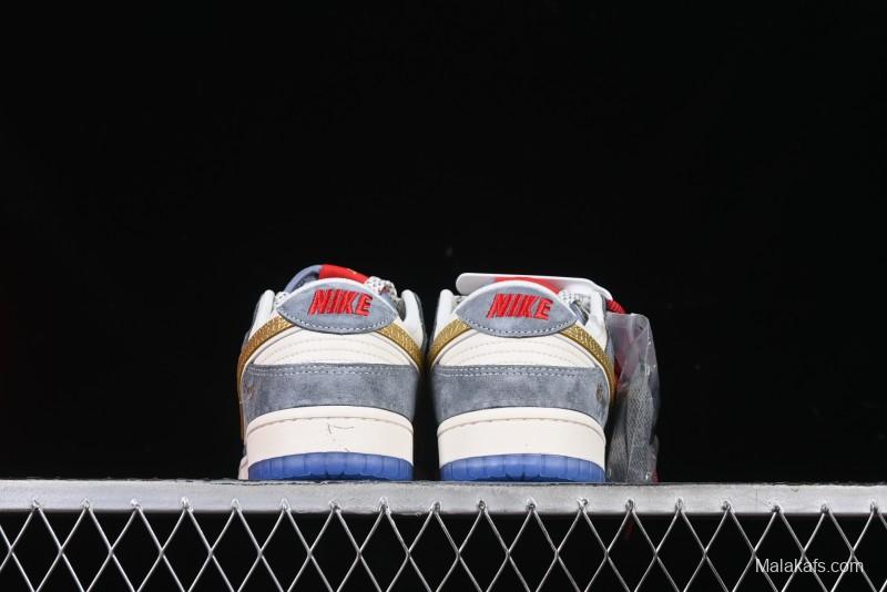 Nike SB Dunk Low Year of the Snake Limited Edition - Gold Snake Anniversary Custom Low-Top Casual Sneakers - XX3168-116