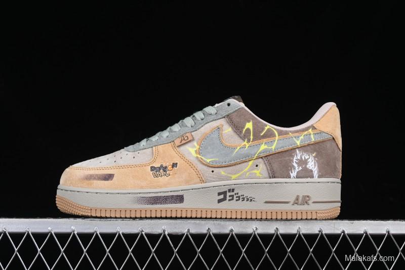 Nike Air Force 1'07 Low "Kakarot" Dragon Ball Z Custom Casual Sneakers for Autumn Winter - CD1212-666