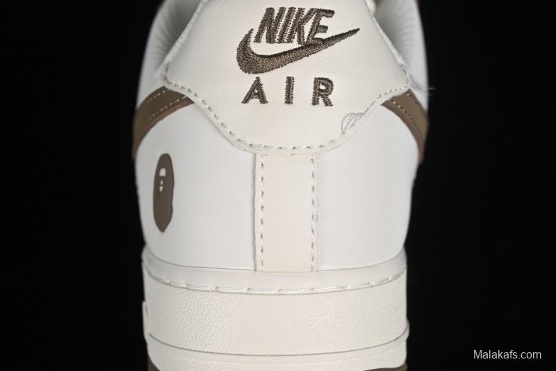 Nike Air Force 1 '07 Low BAPE Collaboration - Light Green Pigskin Low-Top Casual Sneakers - BA8806-225