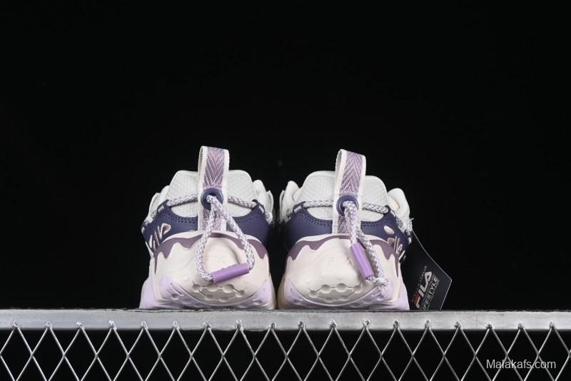 Fila Fusion Retro Mars Running Shoes with Lace-Up Design and Cushioned Sole - F12W432101FGO