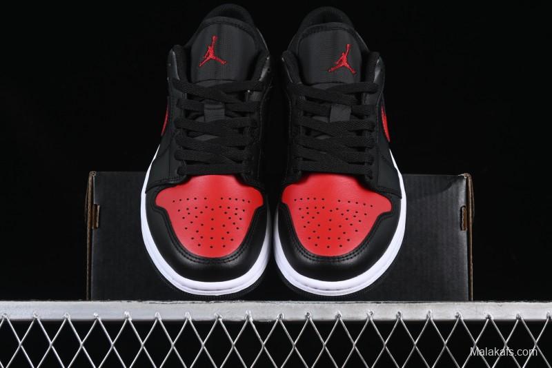 Nike Air Jordan 1 Low AJ1 Red Black Low Top Casual Sneakers - 553558-067