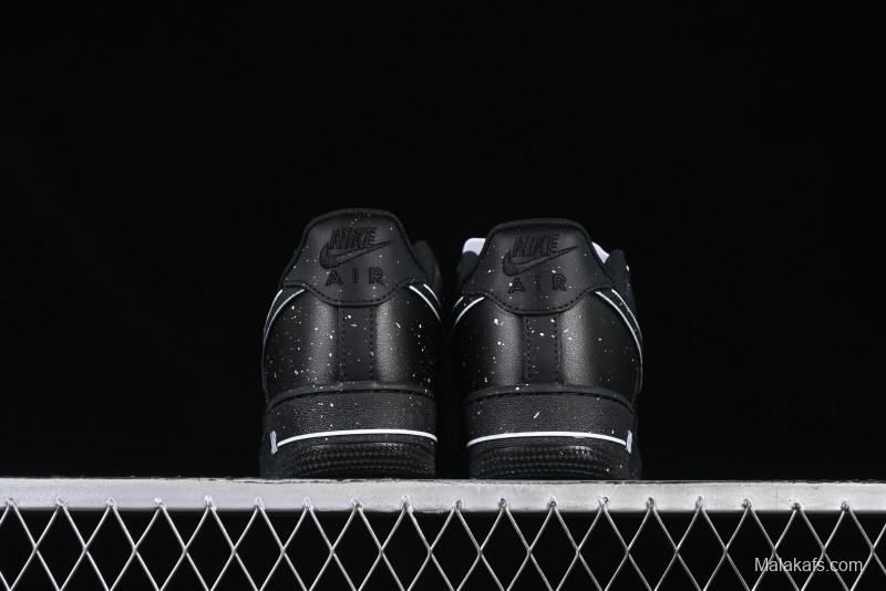 Nike Air Force 1 '07 Low 2D Anime Theme Black White Splatter Casual Sneakers - CK0316-059